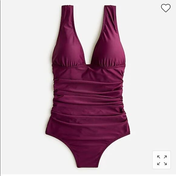 J. Crew Ruched V-neck one-piece - Picture 1 of 7